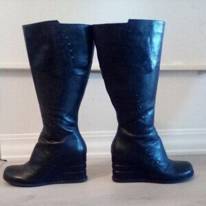 Miz Mooz Brinley tall  black wedge boots